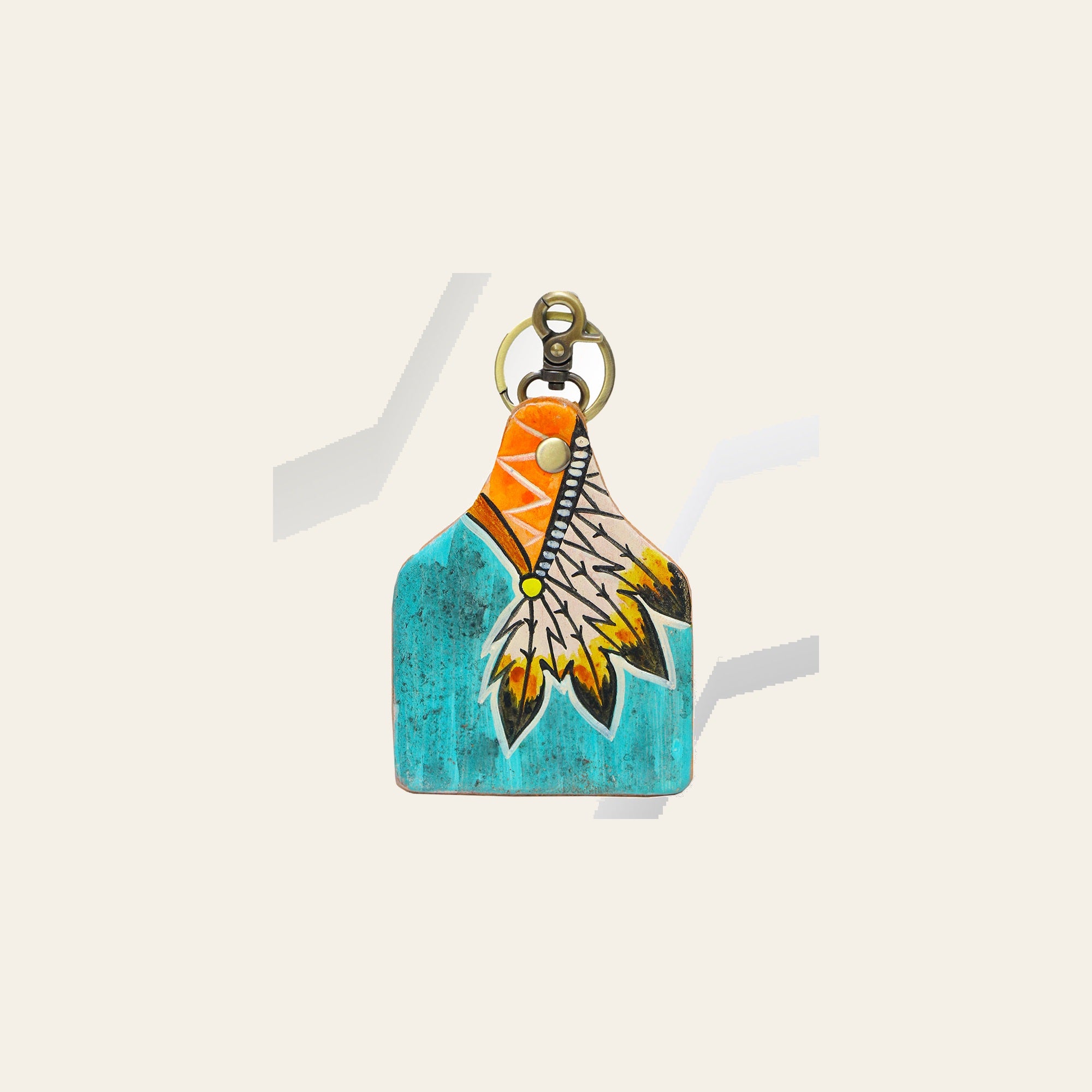 American Darling ADKRM105 Hand Painted Genuine Leather Keyring