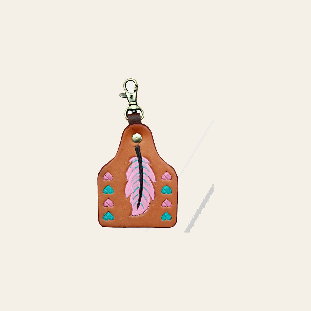 American Darling ADKRX115 Hand Painted Genuine Leather Keyring