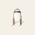American Darling Western Leather Headstall Hand-Tooled Floral Carved with Buckstitch Border