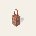 American Darling Hand Tooled Floral Carved Leather Jewelry Case Vegetable-Tanned Genuine Leather YKK Zipper Western Accessory Box