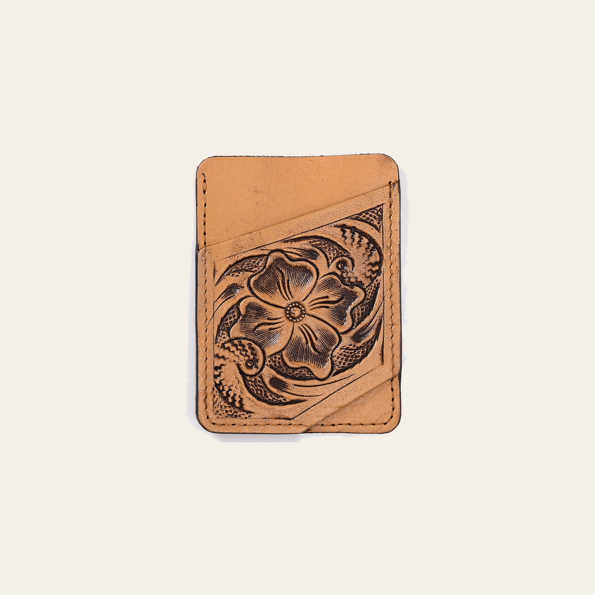 American Darling Card Holder Hand Tooled Genuine Leather | Business Credit
