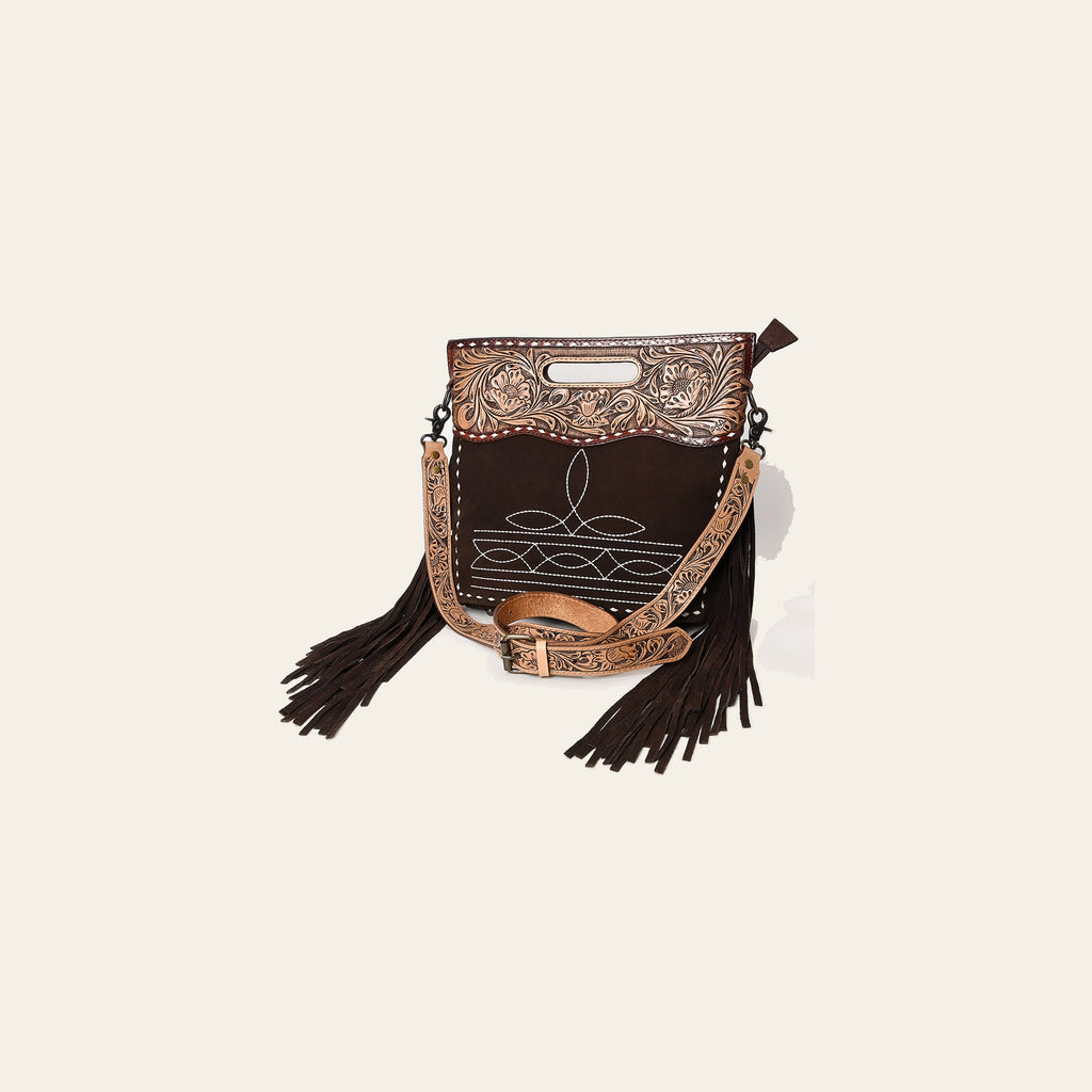 American Darling Crossbody Beautifully Hand Tooled Genuine Leather Women's Bag Western Handbag Purse| Bag