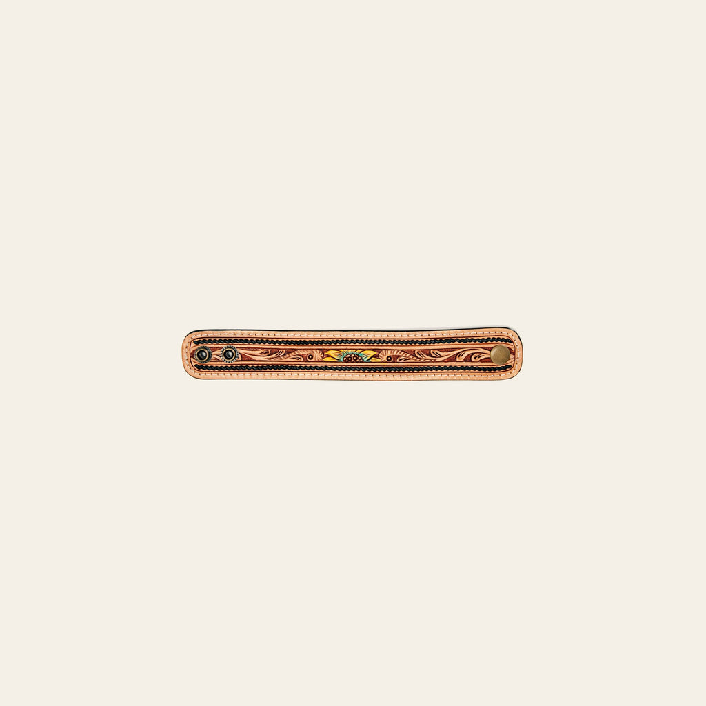 American Darling Bracelet Hand Tooled Carved Genuine Leather Women | Handmade Western Rustic