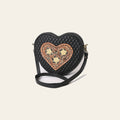 American Darling Women's Quilted Hand Tooled Floral Carved Genuine Leather Canteen Bag Eco-Friendly Full Grain Western Purse