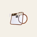 American Darling Clear Stadium Bag Handcrafted from Cowhide & Genuine Leather Trim | Large Loop Wristlet Clutch