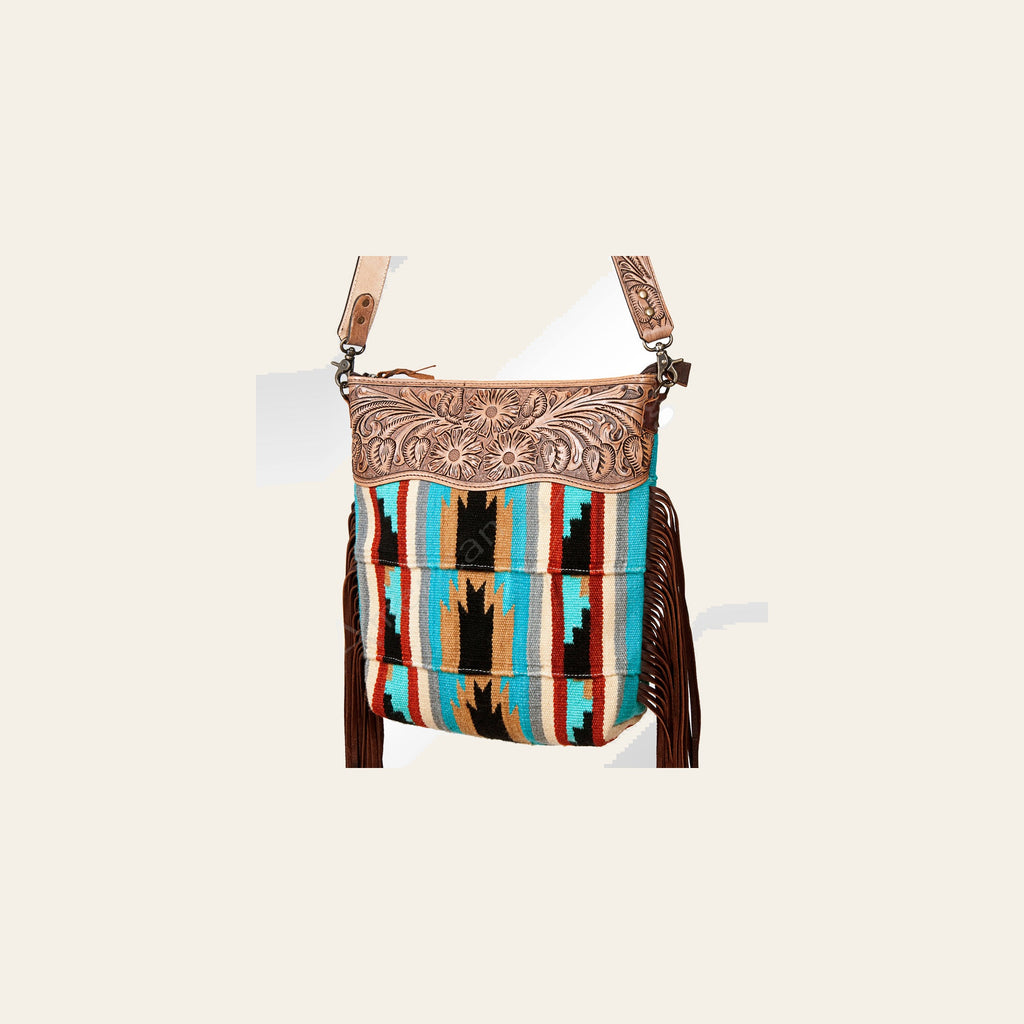 American Darling Cross Body Hand Tooled Saddle Blanket Genuine Leather Western Women Bag Handbag Purse | Crossbody for |Cute