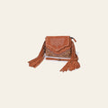American Darling Western Genuine Suede Leather Crossbody Bag – Genuine Hand-Tooled Panels, Fringe Styling, Compact Everyday Carry with Premium Craftsmanship
