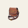 American Darling Western Cross body Bag Rivetted Genuine Full Grain Leather Handcrafted Purse with Equestrian Bit Detail