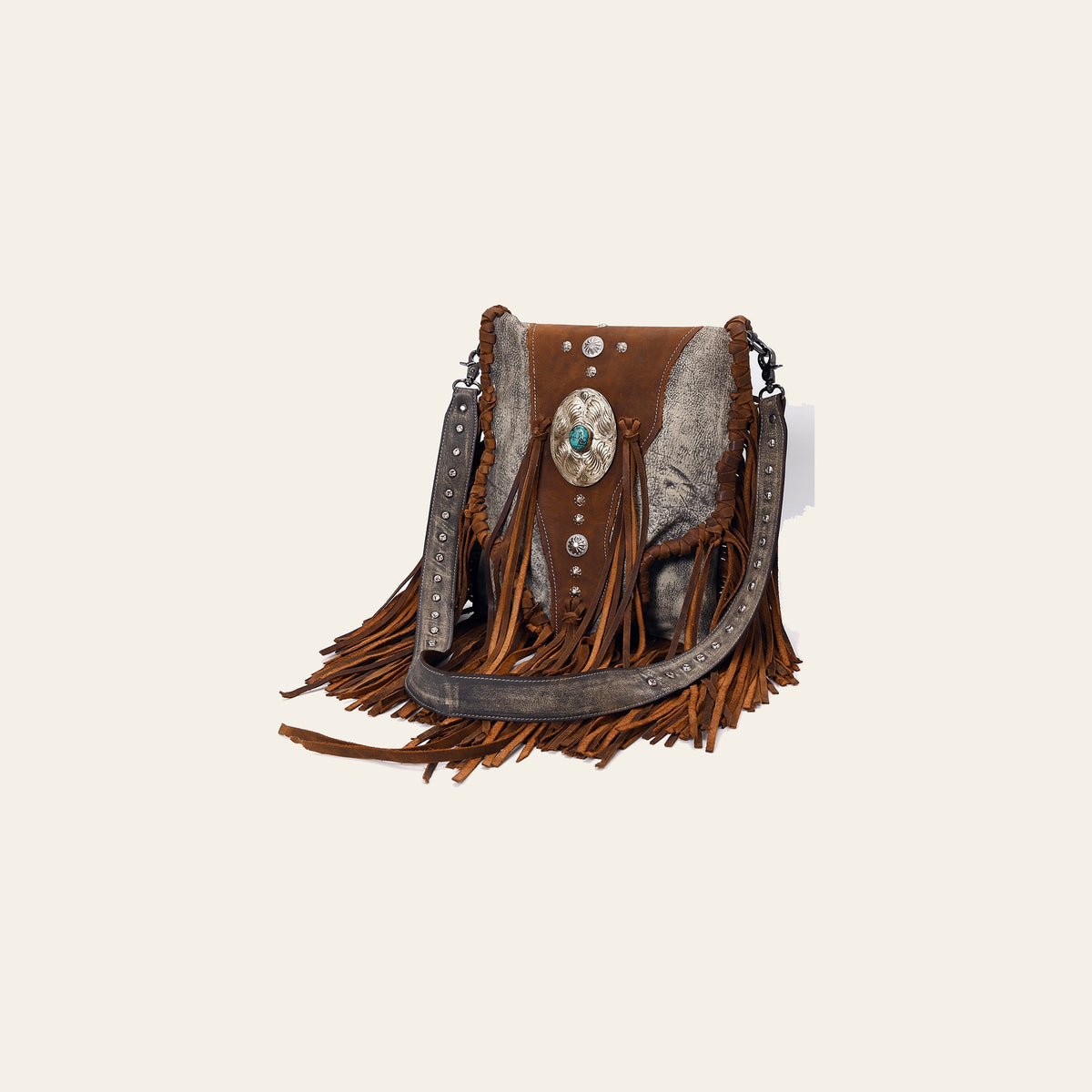 American Darling Messenger Hair On Full Grain Genuine Western Leather Women Bag | Handbag Purse for Cute