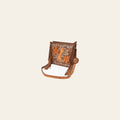American Darling Hand-Tooled Leather Cross Body Bag with Floral Carving, Fringes, Rivet Embossing, Genuine Leather Build & Well-Compartmentalized Interior