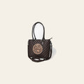 American Darling Western Tote Bag Handcrafted from Quilted & Hand-Tooled Genuine Leather | Floral Carved Accent, Buckstitch & YKK Zipper