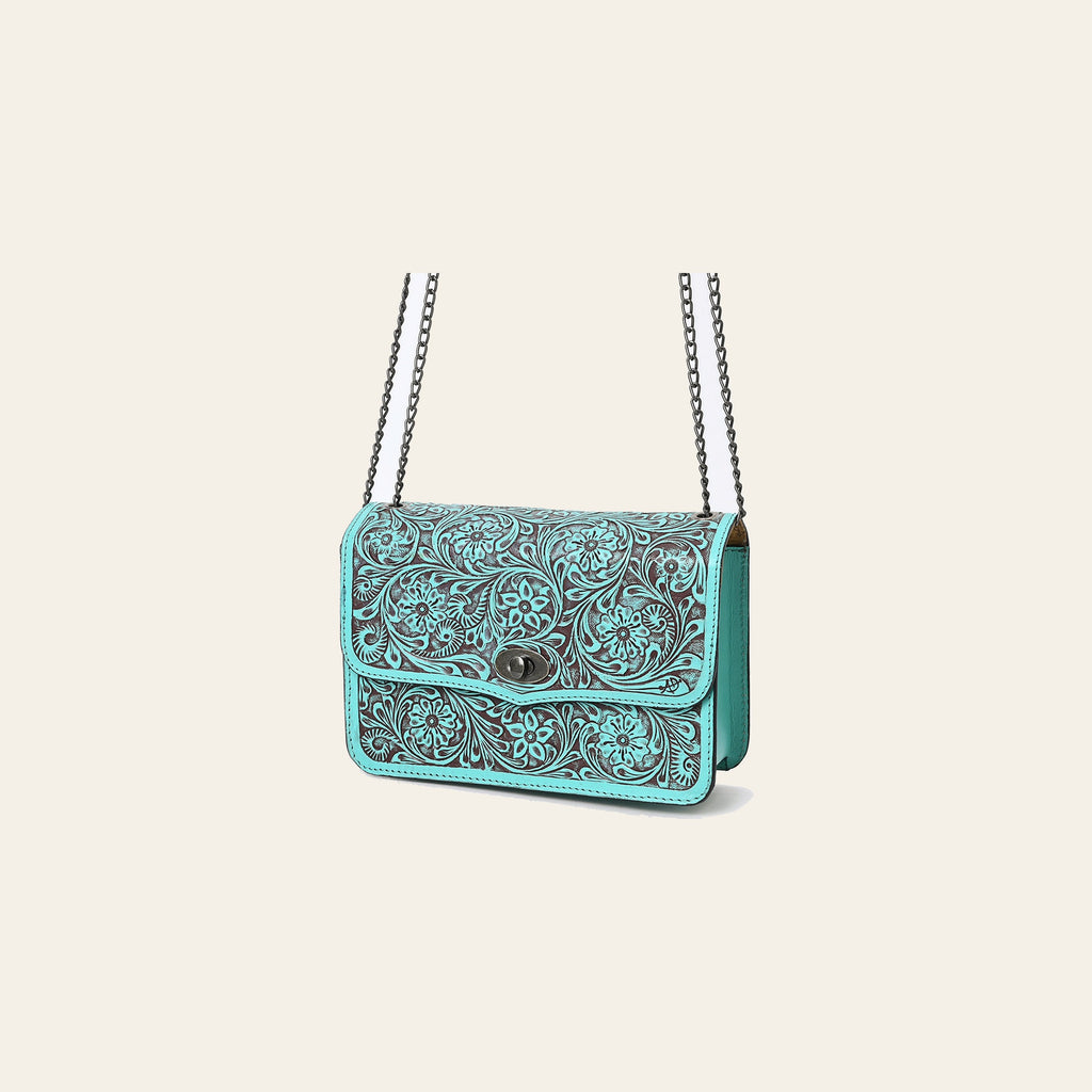 American Darling Small Crossbody Beautifully Hand Tooled Genuine Leather Women Western Handbag Purse