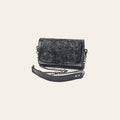American Darling Crossbody Bag Western Hand-Tooled Genuine Leather Floral Carved Wallet with YKK Zipper and Chain Strap