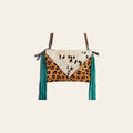 American Darling Western Envelop Bag Fringed Hair-On Cowhide Genuine Vegetable Tanned Leather Crossbody with YKK Zipper