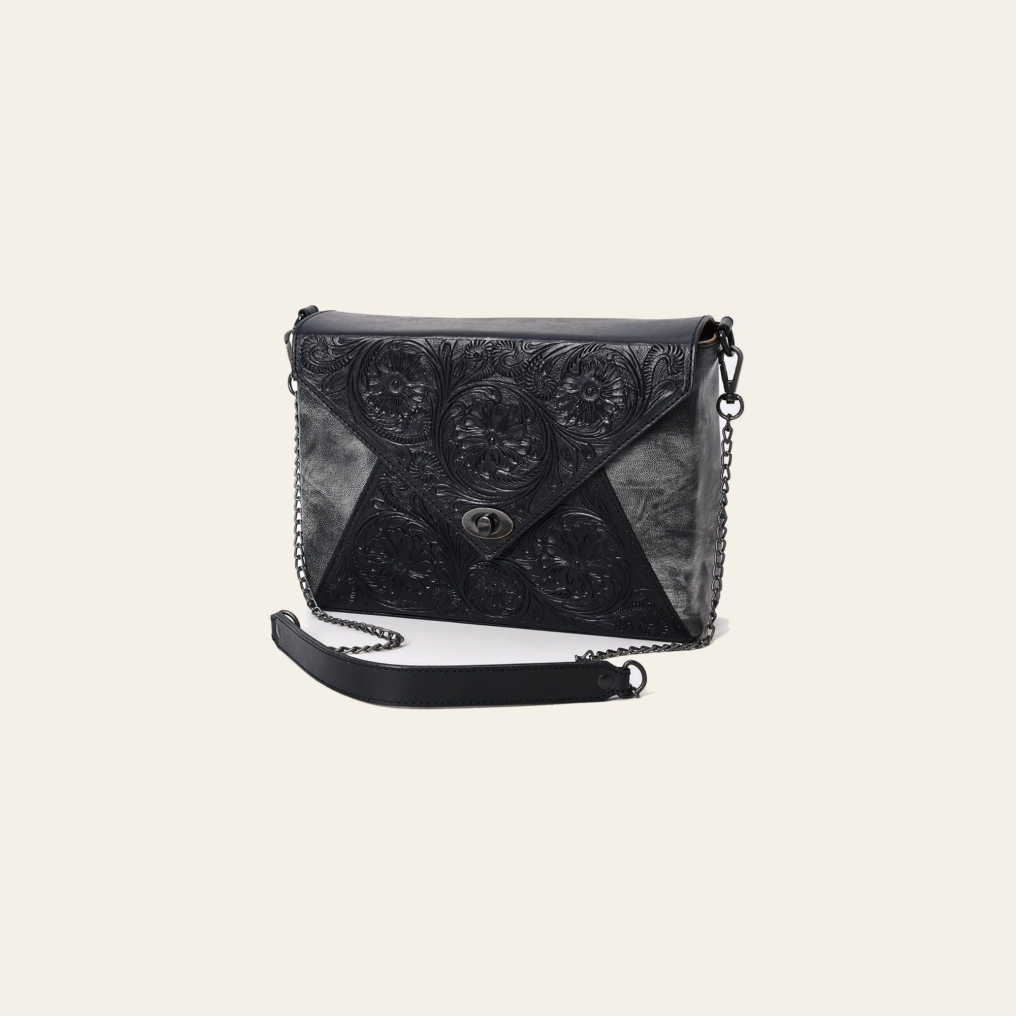 American Darling Envelope Hand Tooled Hair-On Genuine Leather Women Bag Western Handbag Purse | for