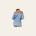 American Darling Genuine leather Hand tooled carved Women 100% cotton Denim Blazer dress jacket ladies | Vintage