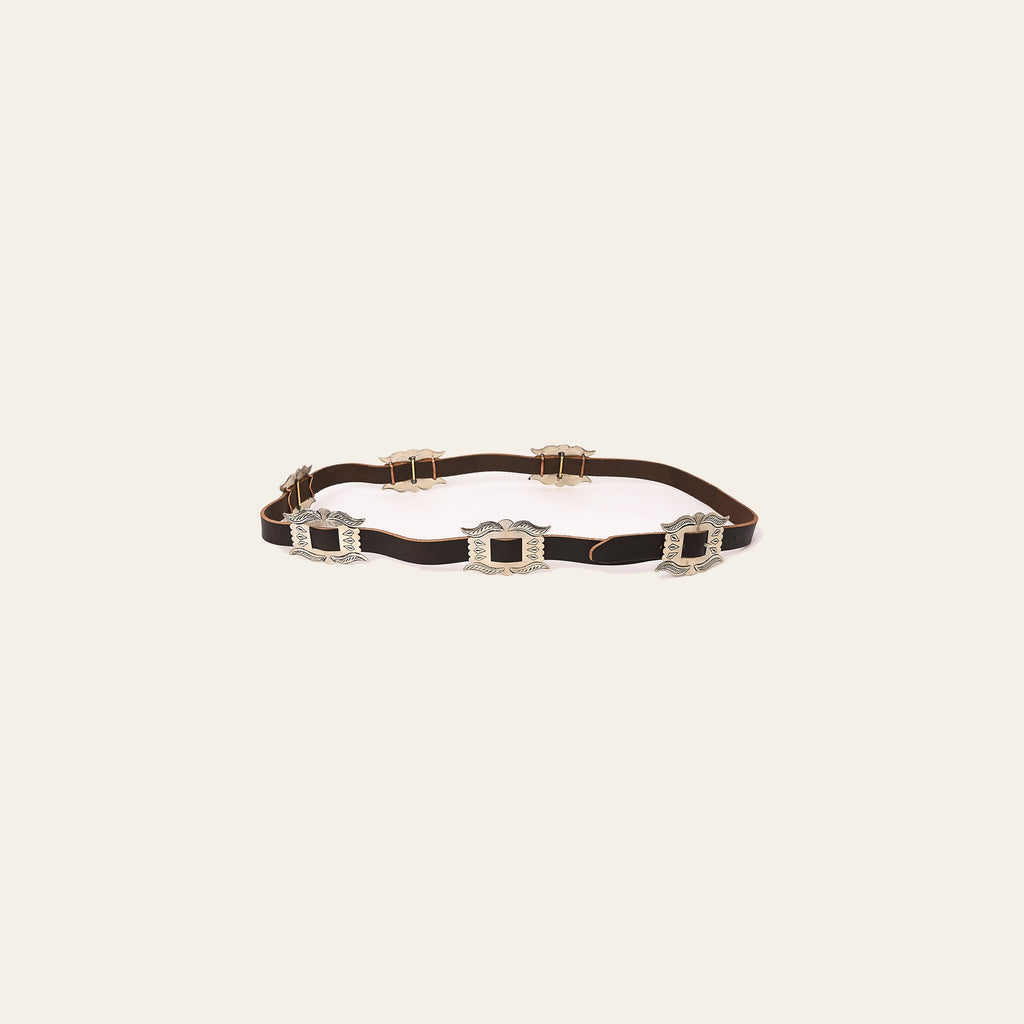 American Darling Wallet Hand Tooled Genuine Suede Leather Women Belt Dark Brown with Concho 51 Inches | Bag