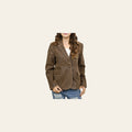 American Darling Genuine Vintage Leather Women Shirt Blazer Jacket Dress Ladies Girl