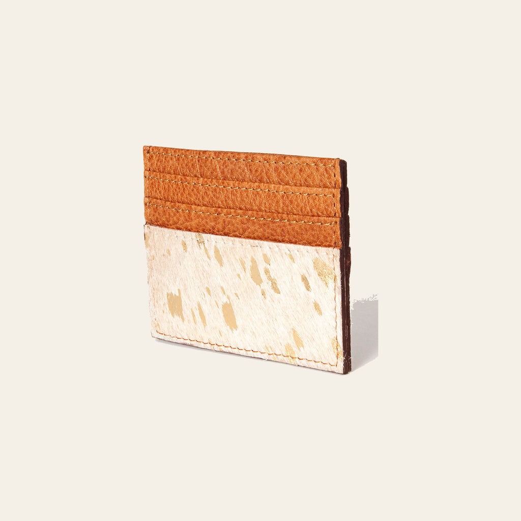 American Darling Card-Holder, Genuine Full Grain Vegetable Tanned Leather, Slim Western Minimalist Wallet