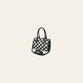 American Darling Hair-On Hide Satchel Bag for Women, Checkered Leather Handbag with Braided Crossbody Strap Black & White
