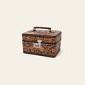 American Darling Hand Tooled Floral Carved Vegetable-Tanned Full Grain Genuine Leather Jewelry Case with YKK Zipper
