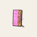 American Darling Jewelry Case for Women - Hair-On Cowhide, Hand Tooled Floral Carved Genuine Leather Travel Organizer