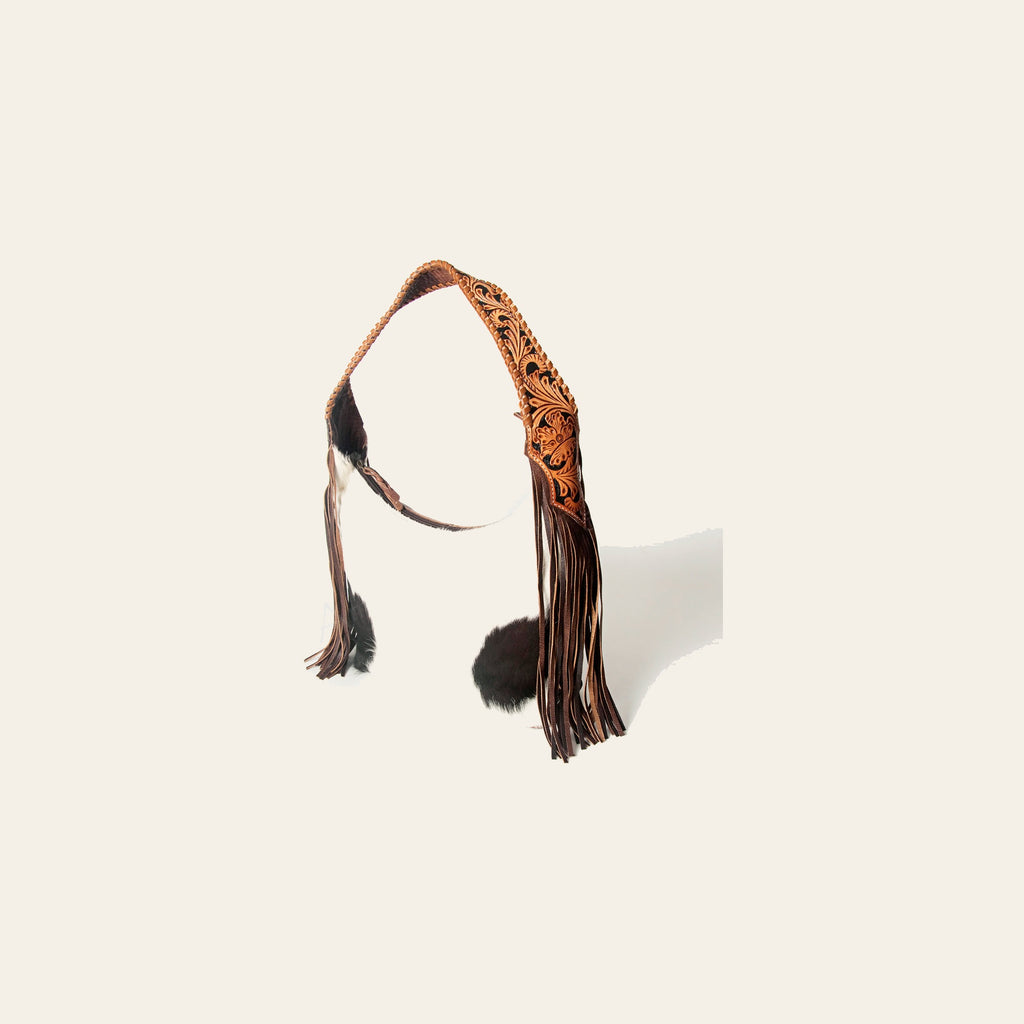 American Darling Hobo Bag for Women, Hand Tooled Floral Leather & Hair-On Cowhide Western Purse with Fringes & YKK Zipper