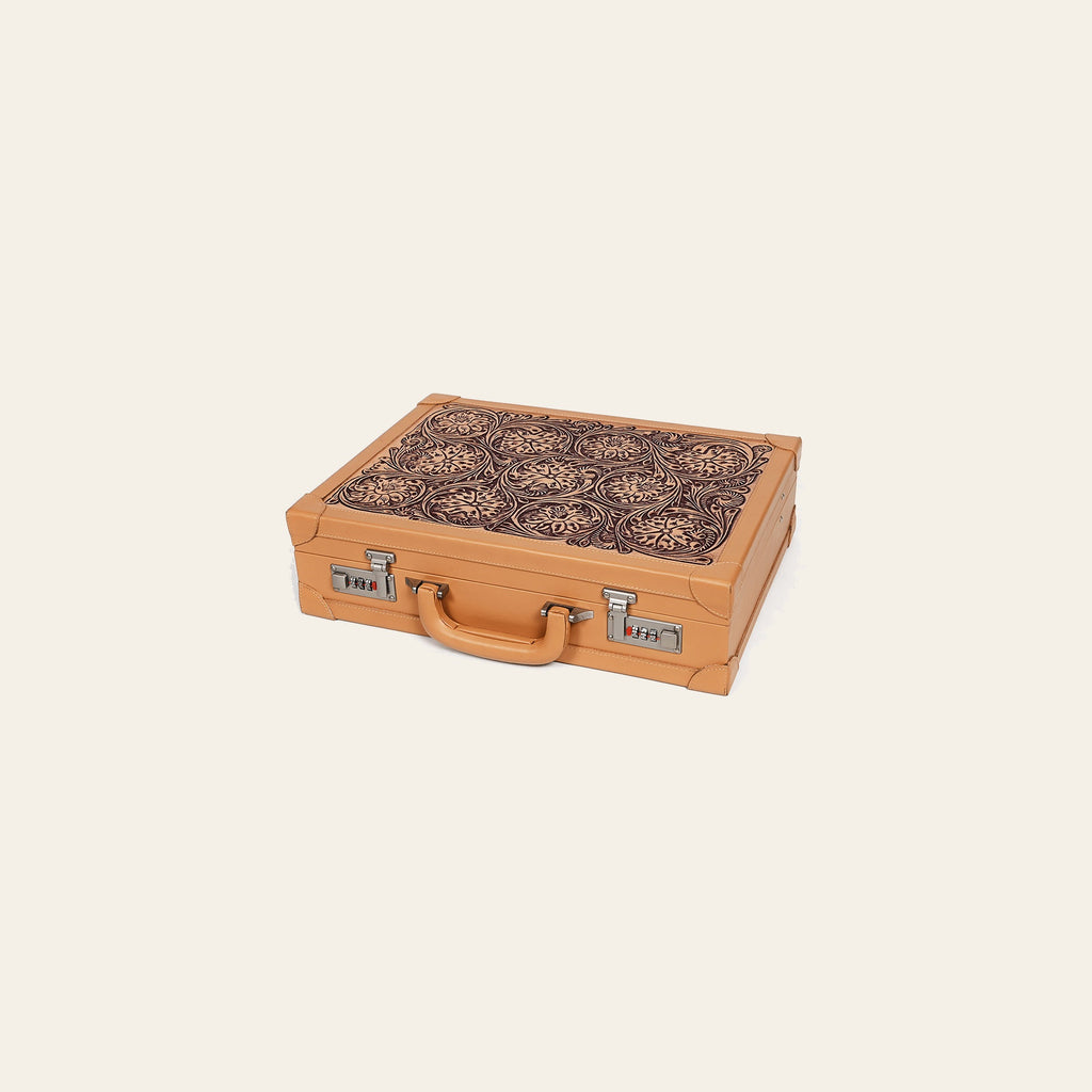 American Darling Jewelry Case Hand Tooled Genuine Leather Women's Bag Western Handbag Purse |Briefcase