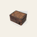 American Darling Women's Hand Tooled Floral Carved Genuine Leather Jewelry Case Eco-Friendly Travel Organizer YKK Zipper