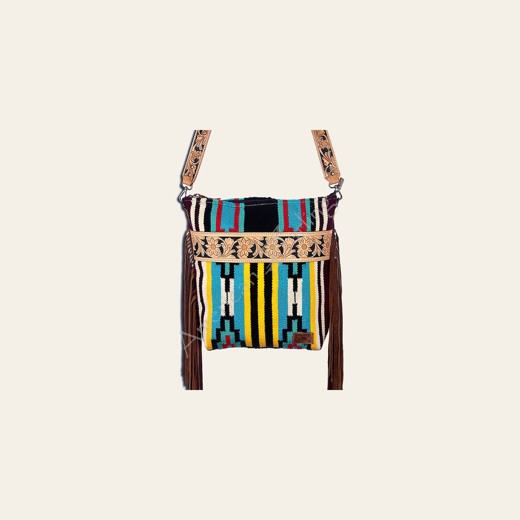 American Darling Large Crossbody Saddle Blanket Genuine Leather Western Women Bag Handbag Purse | Travel Bags College Casual
