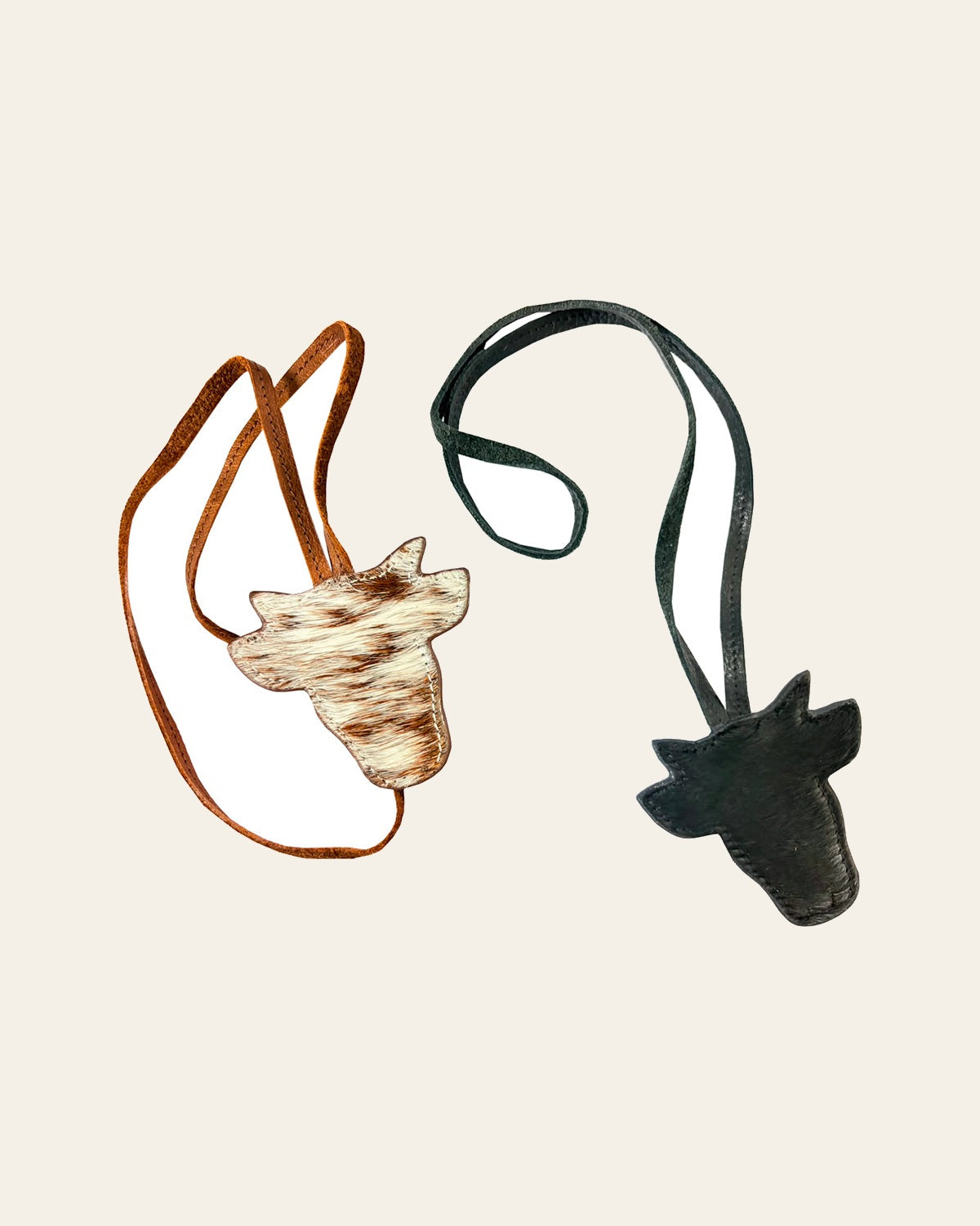 American Darling Leather Hair-On Cowhide Longhorn Steer Head Bag Charm