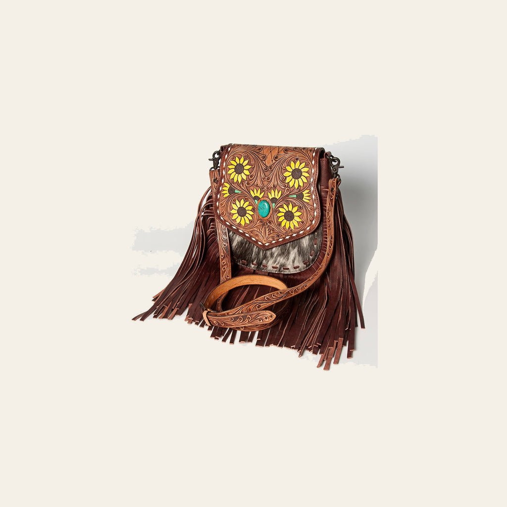 American Darling Messenger Hand Tooled Genuine Leather women bag western handbag purse