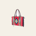 American Darling Tote Bag Hand Woven Saddle Blanket Genuine Leather Western Purse with YKK Zipper & Well-compartmentalized
