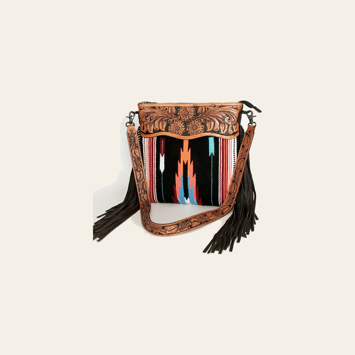 American Darling Signature Crossbody Hand Tooled Saddle Blanket Genuine Leather Western Women Bag Handbag Purse | for Cute
