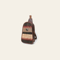 American Darling Sling Bag, Hand Woven Saddle Blanket & Vegetable Tanned Full Grain Leather Western Crossbody