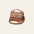 American Darling Women's Quilted Hand Tooled Floral Carved Genuine Leather Small Cross body Bag Eco-Friendly Western Purse