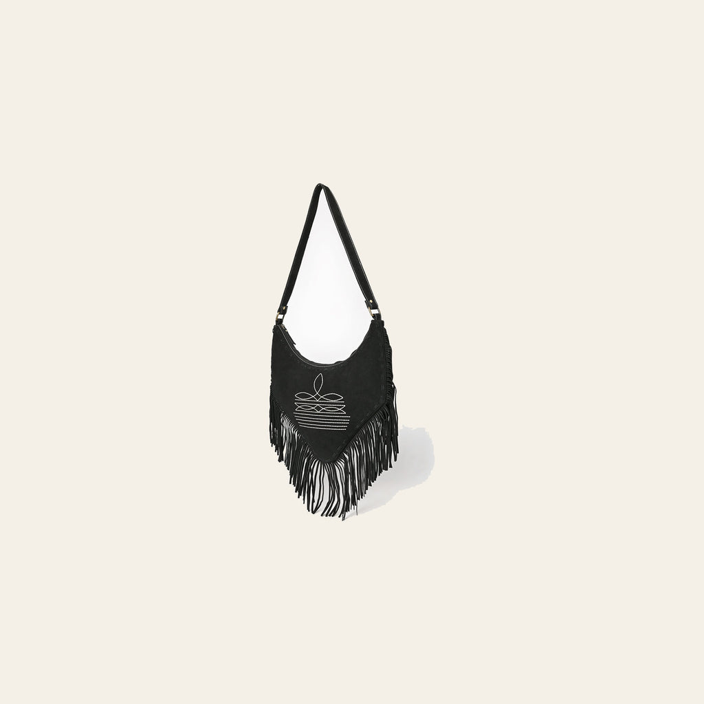 American Darling Women's Fringe Boot Stitched Genuine Leather Small Cross body Bag Eco-Friendly Full Grain Western Purse
