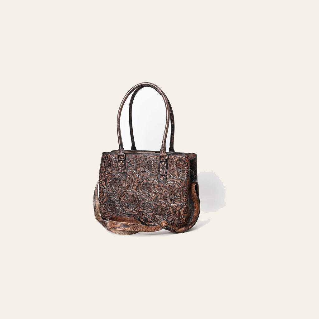 American Darling Tote Beautifully Hand Tooled Genuine Leather women bag western handbag purse | Travel Bags College Casual
