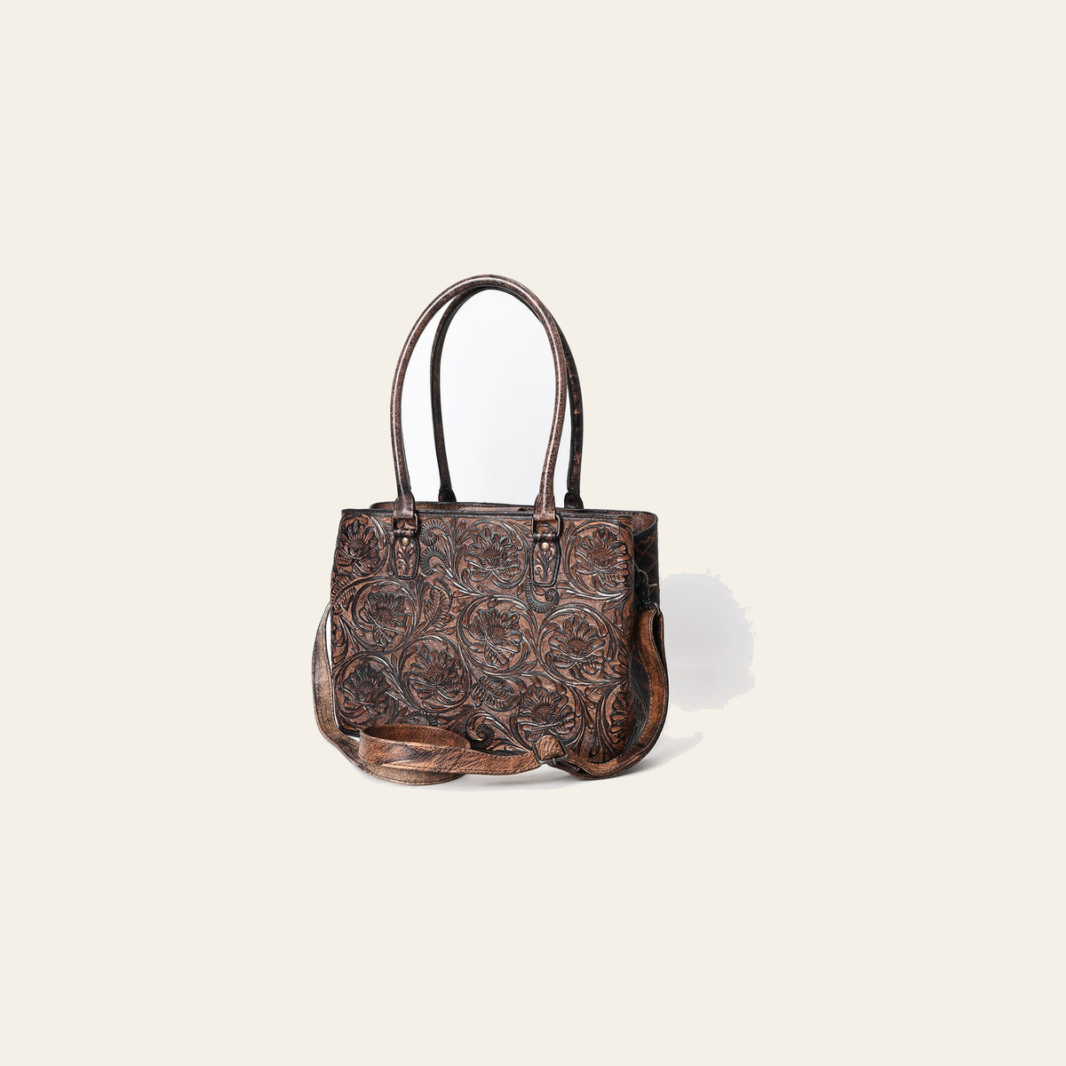 American Darling Tote Beautifully Hand Tooled Genuine Leather women bag western handbag purse | Travel Bags College Casual