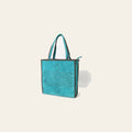 American Darling Tote Bag - Boot Stitched, Braided, Eco-Friendly Vegetable Tanned Genuine Suede Leather, Western Leather Handbag