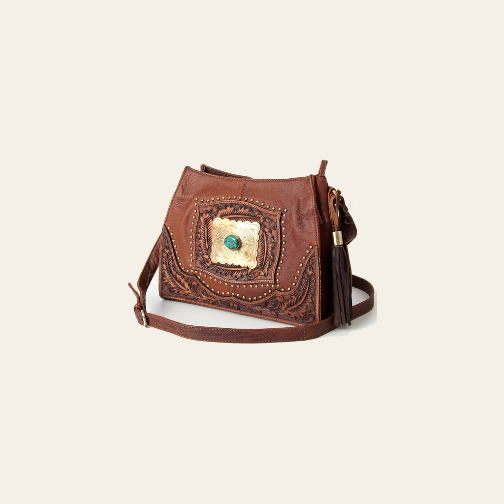 American Darling Tote Hand Tooled Hair on Genuine Leather Western Women Bag Handbag Purse | Travel Bags College Casual