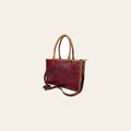 American Darling Tote Bag Hand Tooled Braided Vegetable-Tanned American Genuine Leather Western Bag 12in X 16.5in X 6in