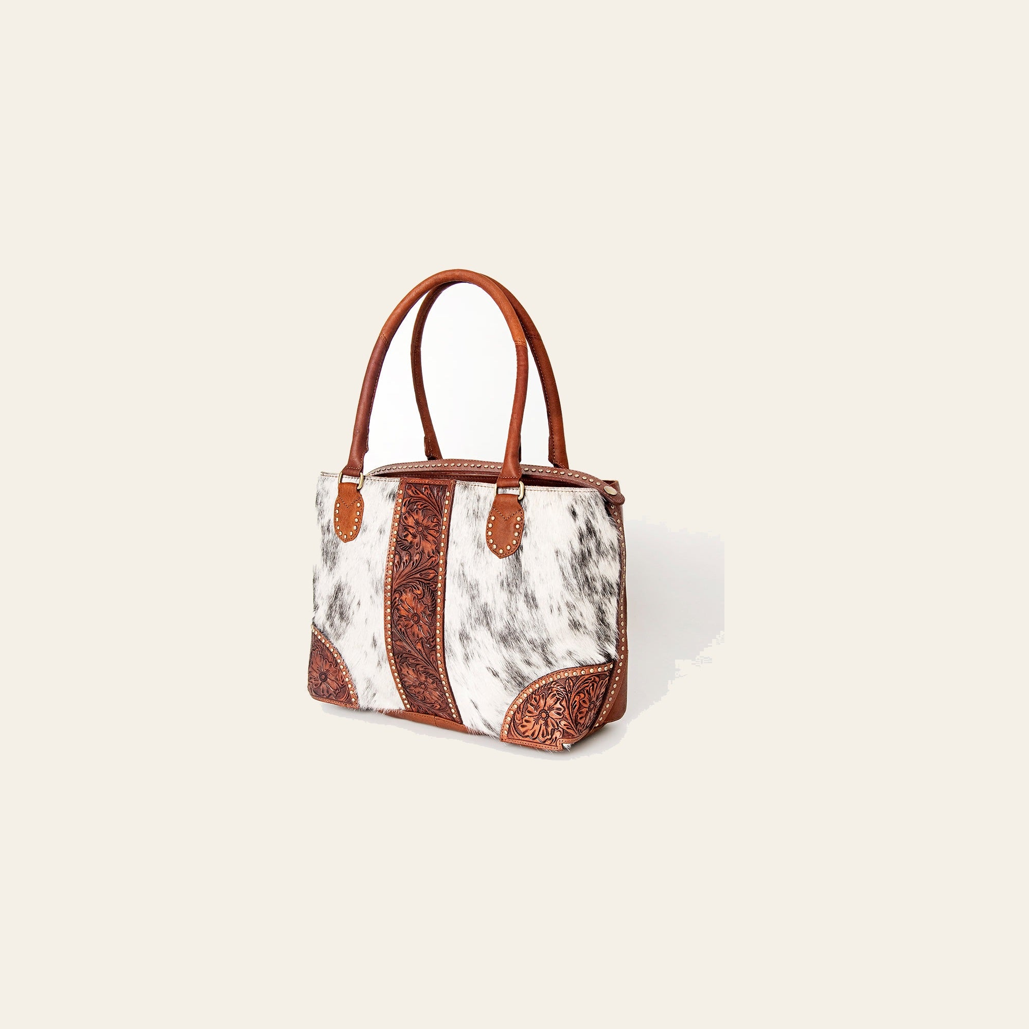 American Darling Tote Hand Tooled Hair on Genuine Leather Western Women Bag Handbag Purse | Travel Bags College Casual