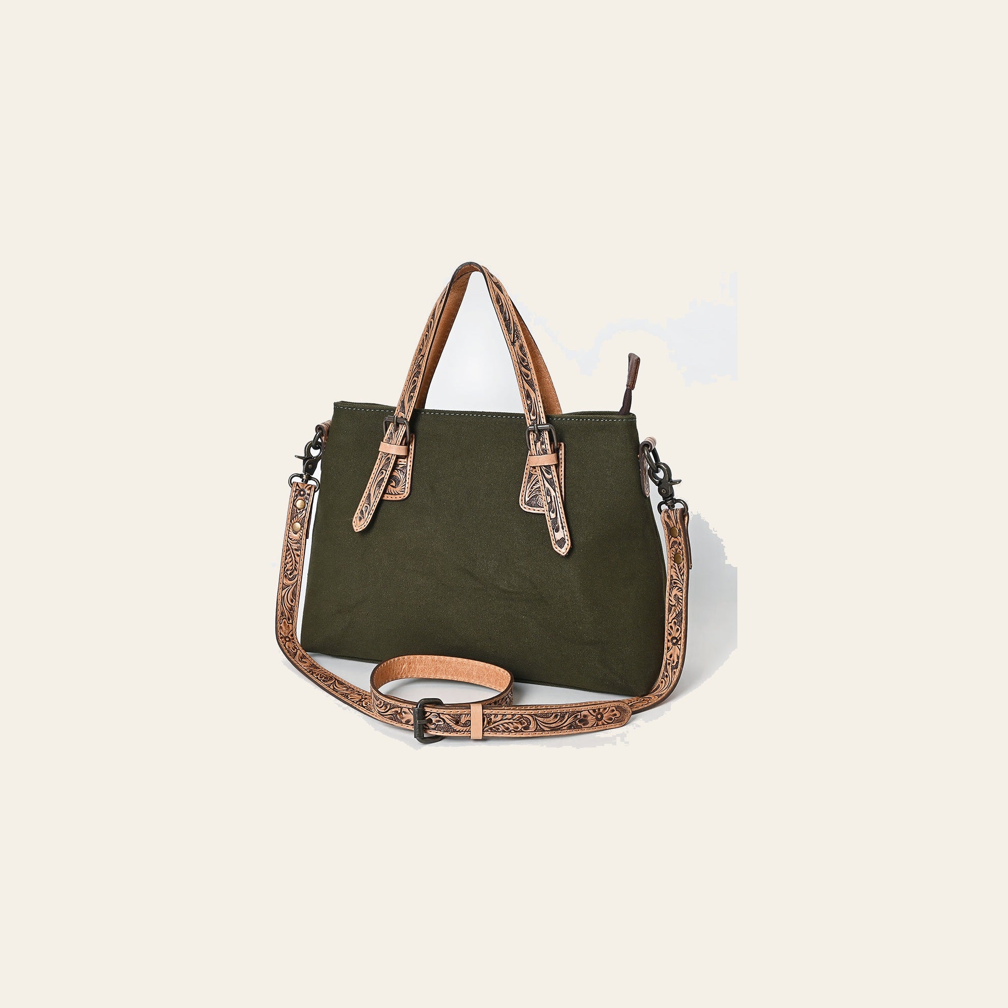 American Darling Western Leather Handbag with Hand-Tooled Accents, Genuine Leather, Adjustable Strap, Everyday Use, Durable & Stylish for Women