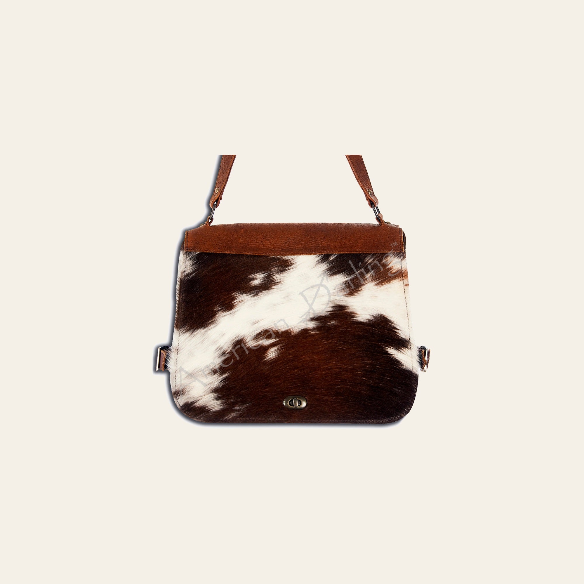 American Darling Small Cross body Bag, Hair-On Cowhide Genuine Leather, Vegetable Tanned Full Grain, YKK Zipper, Texas Design