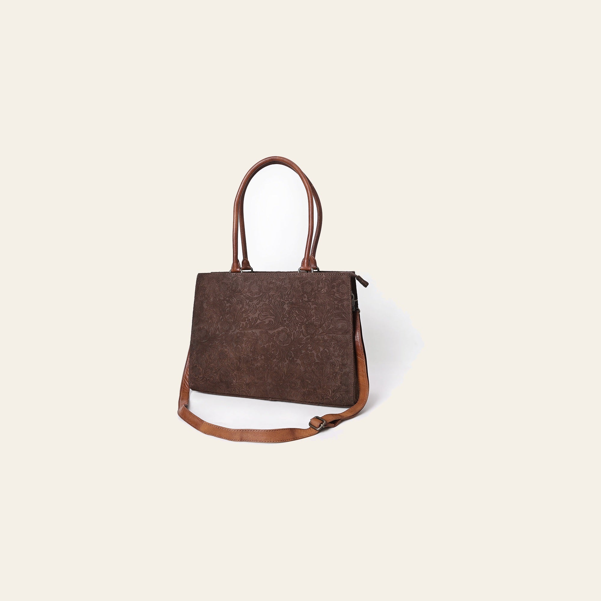 American Darling Western Leather Damascus Tote Bag – Premium Genuine Leather, Structured Body, Spacious Interior, Everyday Carry Tote with YKK Zipper
