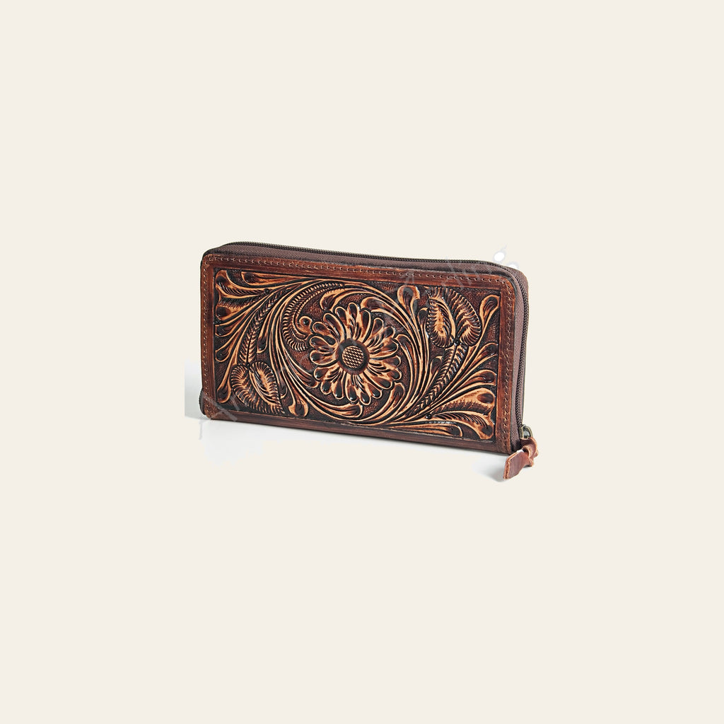 American Darling Wallet Hand Tooled Genuine Leather women bag western handbag purse