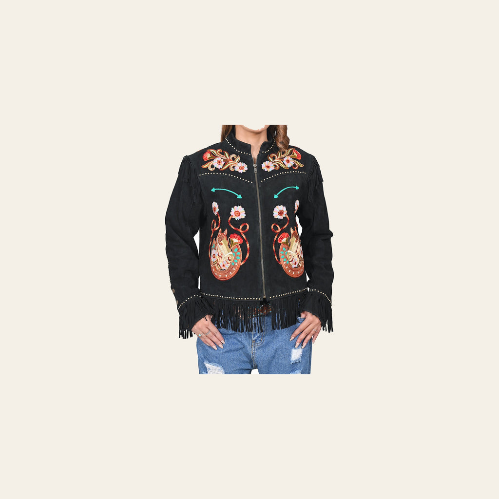 American Darling Western Apparel Embroidered Premium Fabric Handcrafted Heritage Jacket for Women