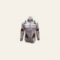 American Darling Western Apparel for Women White Cotton Twill Shirt with Hand-Stitched Bucking Horse & Wagon Embroidery