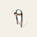 American Darling Western Horse Headstall Leather Dark Brown | Genuine